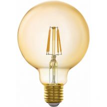 Ampoule led intelligente ampoule à filament vintage E27 rétro Edison lampe boule dimmable, verre ambré, contrôle par application 5,5W 500Lm 2200K