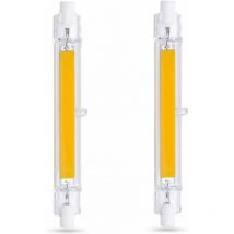 Led R7S 118mm 10W Blanc Chaud 3000K 1000lm R7S J118 Ampoule Halogène Équivalent à 80W 100W Non-Dimmable R7S 118mm Slim cob Ampoule led pour