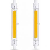 Ampoule led R7S 118mm 10W Blanc Froid 6000K, 1000LM, Équivalent Lampe Halogène R7S J118 80W 100W, Dimmable, Ampoule R7S 118mm Slim cob led pour
