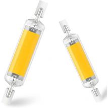 Ampoule led R7s 78mm 10W, 2Pcs R7S led 78mm, Ampoule led R7s 78mm Dimmable, 1000LM 360° Angle de Faisceau, 3000K, ac 220-240V, pour Maison, Cuisine,