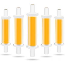 Ampoule LED R7S 78mm, 4.2W R7S LED Ampoules Équivalent 50W Lampe Halogène, Lumière Blanc Chaud 3000K 600LM COB Tube LED R7S, Non Dimmable, Angle de