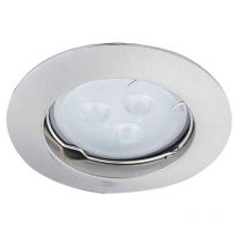 Leclubled - Support Spot Encastrable Plafond GU10 AC220-240V Chrome Mat Rond IP20 - perçage 55mm