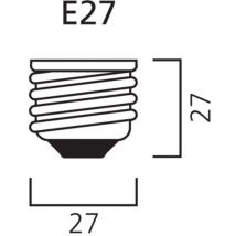 Sylvania - Ampoule led 7.7W ronde A60 filament 2700K 1055lm culot E27 230V non-dimmable claire toledo retro 0027137