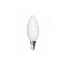 Ampoule LED-S19 Filament Flamme opaque torsadée CA35 - E14 - 4W - 4 000K - 425Lm - Fox Light