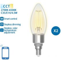 Ampoule led smart wifi E14 G45 4.5 w alexa google home 2 pièces