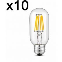 Lumisky - Lot de 10 ampoules filaments led sedna Transparent Verre E27 6W