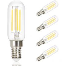 Ampoule Lot de 4 led E14 lampe vintage - T25 blanc chaud filament ampoule Edison 2700K 4W blanc chaud ampoule rétro verre antique lampe à économie