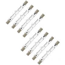Linghhang - Lot de 8 Ampoule stylo halogène R7S 118 mm 300 w à intensité variable AC220-240 v J118 Projecteurs halogènes linéaires pour paysage,