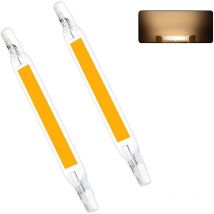 Ampoules à led R7S, 78mm 230V Non Dimmable led cob Lampe Halogène Équivalent Spotlight de Remplacement Économie d'énergie Projecteur Linéaire Lumière