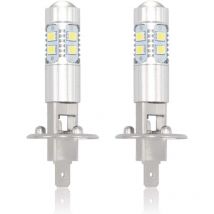 H1 led Scheinwerferbirnen, 6000K Super White Nebelscheinwerfer 100W 2400LM Tagfahrlicht drl 360° Strahlbirnen Lampe (2er Set) Ulisem
