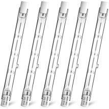 Ampoules Halogènes Linéaires R7s 118mm 500W 11000lm Blanc Chaud 2800K Ampoule de Type J Dimmable Ampoule Projecteur Linéaire à Double Extrémité pour