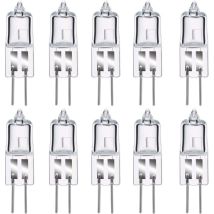 Ampoules Halogènes G4, Lampe De Base À Broche Halogène G4 12v 20w, 2800k Blanc Chaud Gradable G4 Lampe À Capsule Transparente Lot De 10 [classe 