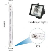 Aiducho Ampoules Halogènes Linéaires R7s 118mm 300W, Dimmable Blanc Chaud 2700K 4500LM, 220V Projecteur à Double extrémité R7s pour Éclairage