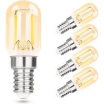 Ampoules led Blanc Froid E14- Lot de 4 Gbly Lampes Vintage T22 led 2W, Douille Rétro Edison, Lumière 6000K Blanc Froid, Économie d'Énergie