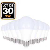 Europalamp - 30 Ampoules led E27 7W 6000K Blanc Froid Haute Luminosité