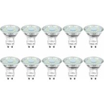 Ampoules led GU10 de 4W équivalentes à 50W d'ampoules halogènes, éclairage blanc froid de 5000K, luminosité de 325lm avec un angle de faisceau large