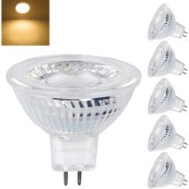 Ersandy - Ampoules led GU5.3 MR16 12V, 5W Equivalent à 40W Lampe Halogène, Blanc Chaud 2700K, 350LM, Ampoules led Spot 12V, Lampe Réflecteur Faisceau