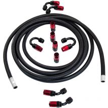 AN6 -6AN 16FT Feet Hose End Fitting Oil Fuel Line Steel Nylon Braided Kit new
