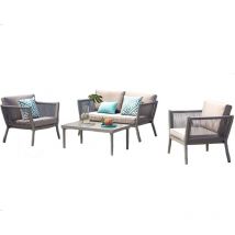 Conjunto de jardín de aluminio y cuerda gris claro anahma
