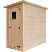 Timbela - Gartenhaus Holz H203x123x223 cm/2.1 m² - Geräteschuppen Holz ohne Boden, Gartenhütte Holz, Fahrrad Schuppen, Gerätehaus - Wasserfestes Dach