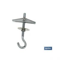 Cofan - basculante gancho m-4 caja 50 unid. , Palomilla con muelle y gancho con métricas ø 4, 5, 6 y 8 mm. Para hormigón hueco, escayola y cartón