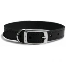 Ancol Leather Collar Black - 12 - 870100