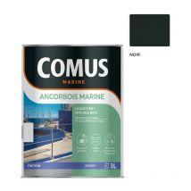 Comus - ancorbois marine noir- 3L Laque microporeuse pour la protection et la décoration des bois et dérivé