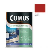 ANCORBOIS MARINE ROUGE INDIEN 3L Laque microporeuse pour la protection et la décoration des bois et dérivé
