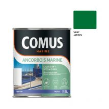 Ancorbois marine vert jardin 1L Laque microporeuse pour la protection et la décoration des bois et dérivé