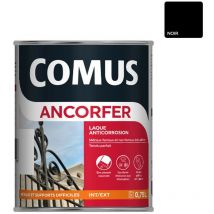 Ancorfer brillant 0.75L Noir - Peinture-laque antirouille pour métaux et autres supports Comus