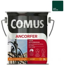 Ancorfer brillant 3L Vert mousse - Peinture-laque antirouille pour métaux et autres supports Comus