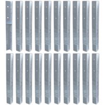 Ancrage au sol ancrage poteau SolidLock - set de ancrages pour aire de jeux & portique balançoire, ancrages en profilé pour cabane enfant & palissade