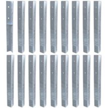 Ancrage au sol ancrage poteau SolidLock - set de ancrages pour aire de jeux & portique balançoire, ancrages en profilé pour cabane enfant & palissade