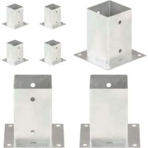 Ancres de poteau 4 pcs Métal galvanisé 91 mm - ancre de poteau - ancres de poteau - Home & Living - Argent