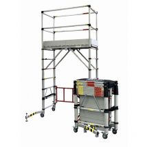 Echafaudages Stéphanois - Andamio telescópico rodante de aluminio anodizado 7 alturas teletower - duarib - 30100600