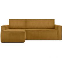 Napi Ecksofa Big Links/rechts, Schlaffunktion Mit Cordbezug, Gelb - Konsimo
