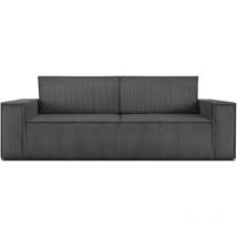 Konsimo - napi Sofa 3 Sitzer, mit Schlaffunktion, in Pet Friendly Cord-Stoff, grau