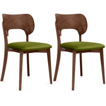 KONSIMO Esszimmerstühle LYCO 2 St Gestell aus Massivholz, Olive, Stoff/Holz, Scandinavian, 47x80,5x45 cm