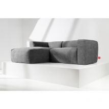 Buffo Ecksofa Links 3/4 Sitzer Mit Extrem Weicher Und Bequemer Sitz, Grau - Konsimo