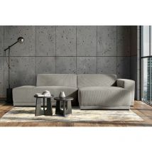 Konsimo - mudi Ecksofa Rechts in moderner Optik mit hochwertigem Kaltschaum , grau