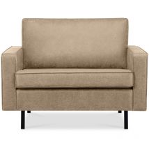 Konsimo - Invia Großer Loft-sessel Aus Leder Und Mikrofaser, Beige