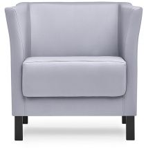 Especto Moderner Sessel aus Kunstleder, grau - Konsimo