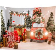 Andere Wanddekoration, Wandbehang Aus Stoff Für Zu Hause, Weihnachtsbaum, Strümpfe, Geschenk, Kamin, Schlafzimmer, Weihnachtsdekoration, 150 X 200 Cm