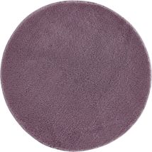 Tappeto Arezzo Per Soggiorno, Sala Da Pranzo, Facile Da Pulire, Elegante E Confortevole, Tinta Unita, 67 Cm, Rotondo, Lavanda - Andiamo