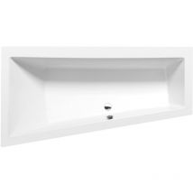 Polysan - andra l Asymmetric Bath 180x90x45cm, White Matt