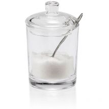Zuckerdose mit Löffel Glas ø7 x 11 ms21523 Andrea House