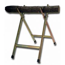 Andrys Srl - Andrys - Chevalet de Coupe de Bûches Pliable, avec Visserie et Bouchons en pvc, en Acier Galvanisé à Froid, 80 x 49 x 100 cm, Couleur Or