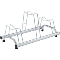 Andrys Srl - andrys - Portabici a Pavimento da Esterni e Interni 3 posti, con Posteggio Alto e Basso, Anche per Bici con Freno a Disco, Zincato a