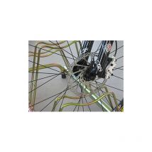 Andrys Srl - andrys - Portabici a Pavimento da Esterni e Interni 3 posti, con Posteggio Alto e Basso, anche per Bici con Freno a Disco, Zincato a