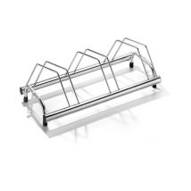Andrys Srl - Andrys - Râtelier Porte-vélos incliné au sol, avec embouts, galvanisé à froid, couleur argent, 100 x 42 x 40 cm, 3 places
